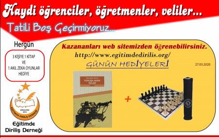 27.03.2020 TARİHLİ YARIŞMAMIZ KAZANANLARI BELLİ OLDU.