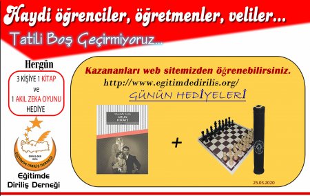 25.03.2020 TARİHLİ YARIŞMAMIZ KAZANANLARI BELLİ OLDU.